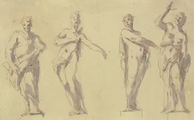 Four statues, Gaspare Diziani