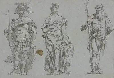 Mars, Venezia und Neptun (Scheinskulptur), Gaspare Diziani