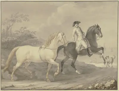 Dänische Pferde von Johann Georg Pforr