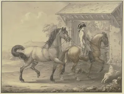 Deutsche Pferde aus Friesland und Holstein von Johann Georg Pforr