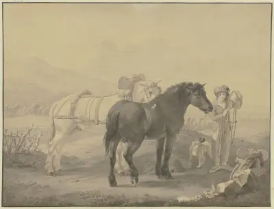 Französische Pferde von Johann Georg Pforr