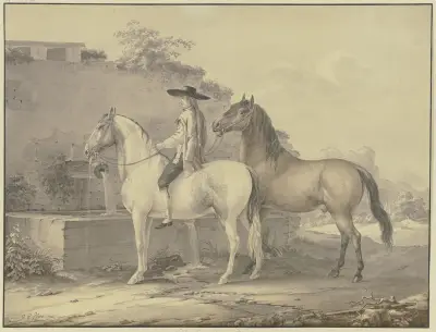 Spanische Pferde von Johann Georg Pforr