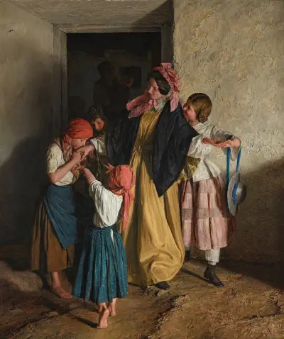 Abschied der Patin (nach der Konfirmation) von Ferdinand Georg Waldmüller
