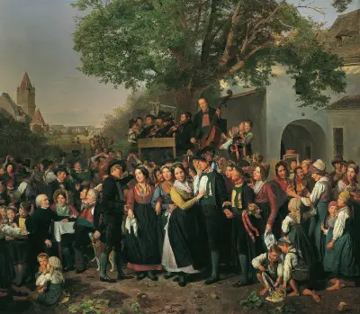 Niederösterreichische Bauernhochzeit von Ferdinand Georg Waldmüller