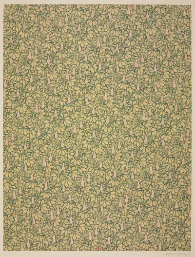 Ensemble de papiers de garde pour Eugène Verneau Pl.36 von George Auriol