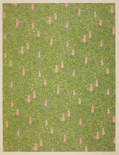 Ensemble de papiers de garde pour Eugène Verneau Pl.37 von George Auriol