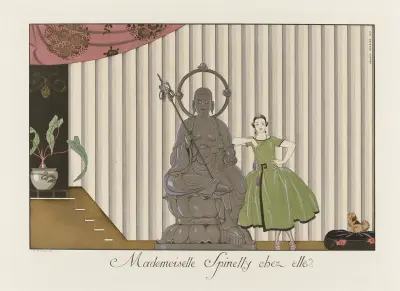 Mademoiselle Spinelly chez elle, George Barbier