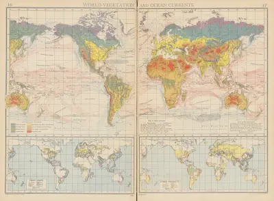 World Vegetation and Ocean Currents av John George Bartholomew