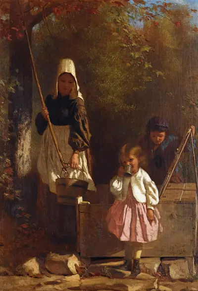 At The Well von John George Brown