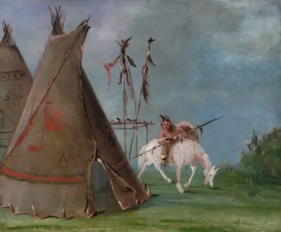 Comanche Lodge of Buffalo Skins von George Catlin