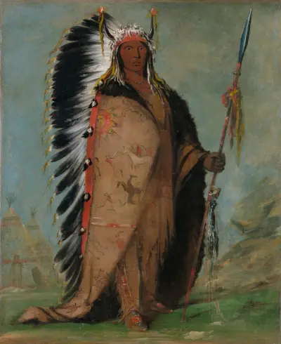 Ee-Áh-Sá-Pa, Black Rock, a Two Kettle Chief von George Catlin