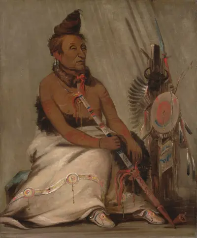 Eh-Toh’k-Pah-She-Pée-Shah, Black Moccasin, Aged Chief von George Catlin