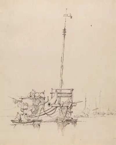 A Chinese Junk, George Chinnery