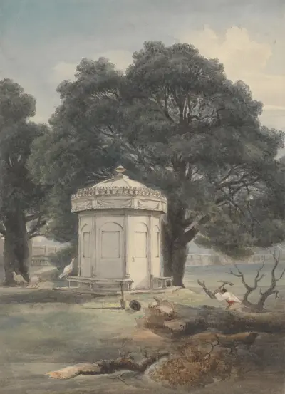 A Garden in India, George Chinnery