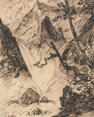 An Indian Torrent, George Chinnery
