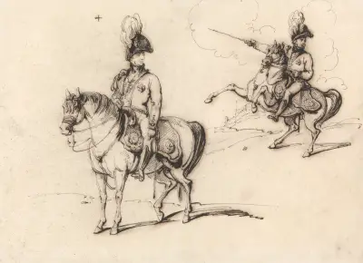 Equestrian Studies of an English Officer, George Chinnery