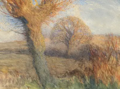 Winter evening av Sir George Clausen