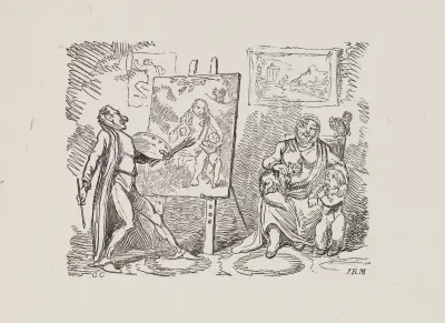 Illustrations for The Universal songster Pl.06 av George Cruikshank