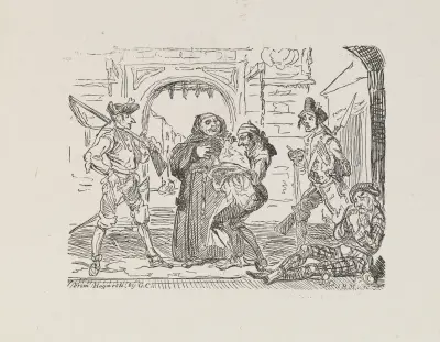 Illustrations for The Universal songster Pl.08 av George Cruikshank