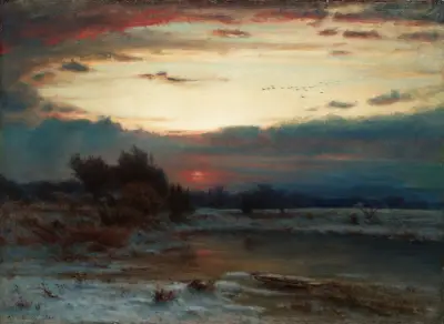 A Winter Sky av George Inness
