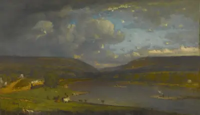 On the Delaware River av George Inness