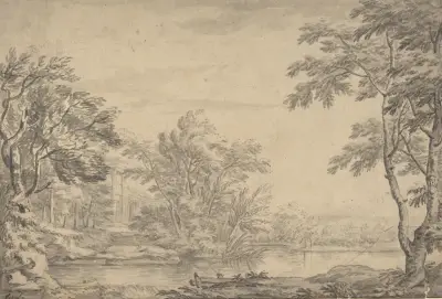 Classical Landscape, 1720 av George Lambert