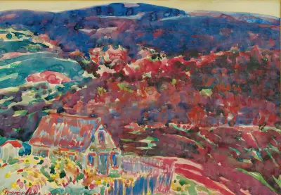 Purple Hills, George Luks