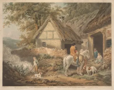 A Boy Employed in Burning Weeds av George Morland