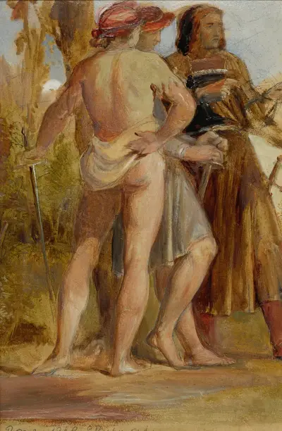 Study of soldiers av George Richmond