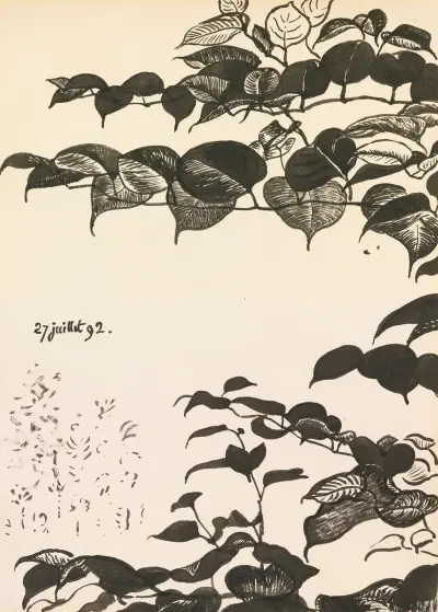 Étude De Feuillages Stylisé av Georges Lemmen