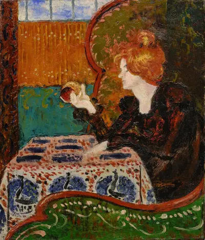 Femme de profil av Georges Lemmen