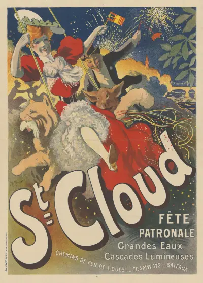 St Cloud. Fête patronale. Grandes eaux av Georges Meunier