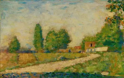Au Bord Du Village av Georges Seurat