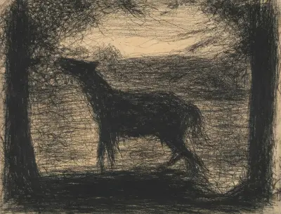 Foal (Le Poulain) [also called ‘The Colt’] av Georges Seurat