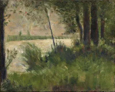Grassy Riverbank (1881_1882) av Georges Seurat