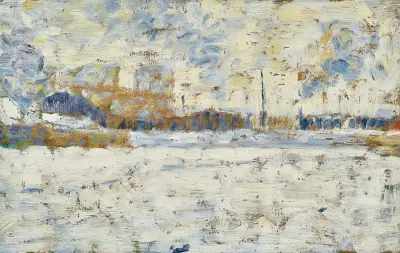 Hiver en banlieue av Georges Seurat