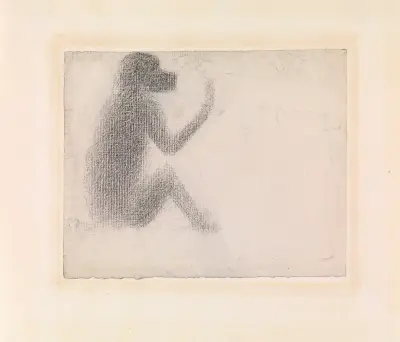 Seated Monkey av Georges Seurat
