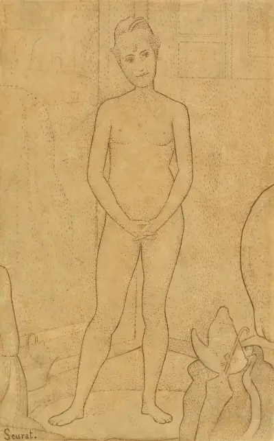 Study after ‘The Models’ av Georges Seurat