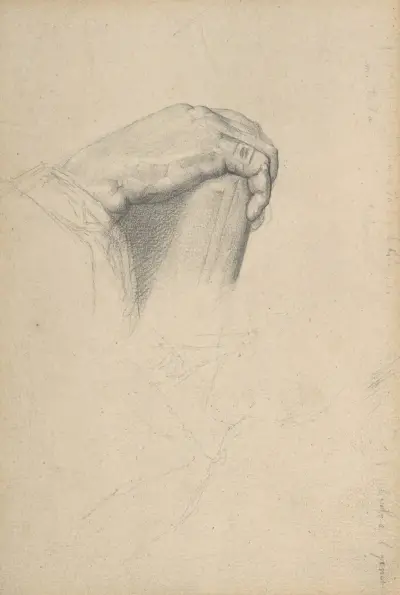 The Hand of Poussin, after Ingres av Georges Seurat