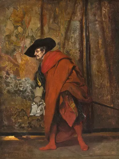 Polonius Behind The Curtain av Jehan Georges Vibert