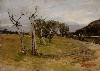 Evening in the Forest av Gerhard Munthe