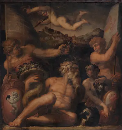 Allegory of Cortona and Montepulciano av Giorgio Vasari