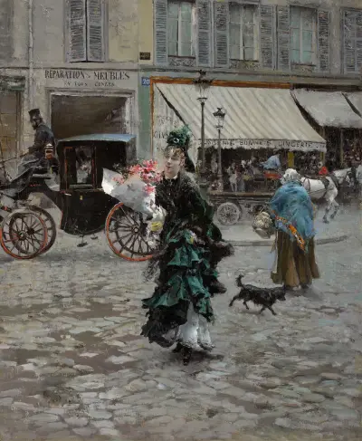 Crossing The Street, Giovanni Boldini