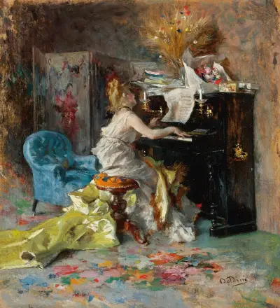 Signora Al Pianoforte (Woman At a Piano), Giovanni Boldini