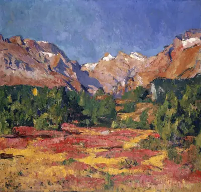 Jesienny pejzaż (Dolina Maroz z Piz Duan i Gletscherhorn), Giovanni Giacometti