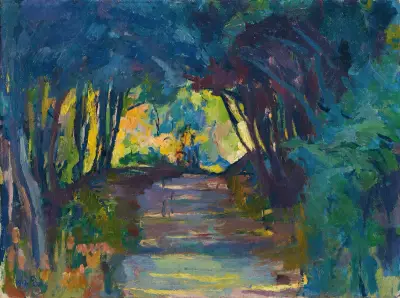 Waldweg av Giovanni Giacometti