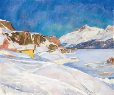 Zimowy krajobraz w pobliżu Capolago, Giovanni Giacometti