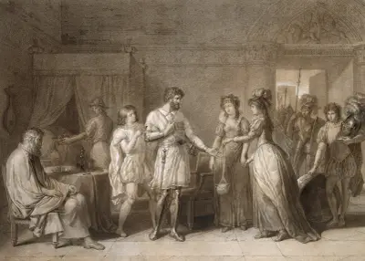 Bayard odmítá dary své hostitelky v Brescii, Anne Louis Girodet-Trioson