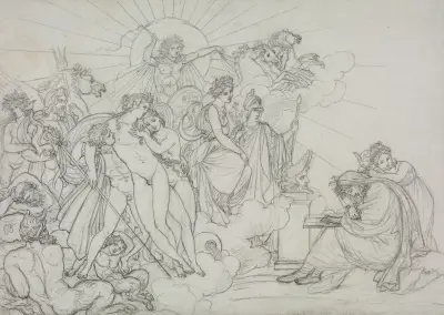 Vzývání bohů, kteří vládnou zemědělství, z Vergiliových Georgik, Anne Louis Girodet-Trioson