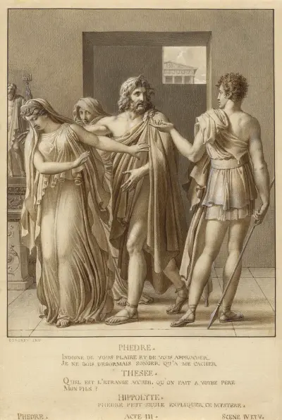 Faedra odmítá Theseovy objetí, Anne Louis Girodet-Trioson